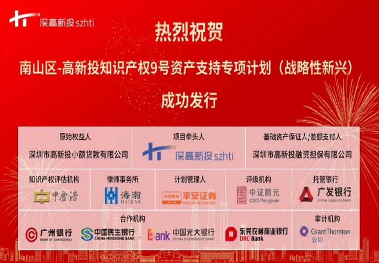 知产变资产｜深高新投金融助力“20+8”，成本低至1.788%！