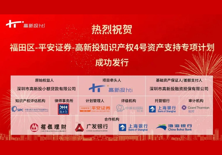 开门红︱福田区-平安证券-高新投知识产权4号资产支持专项计划成功发行