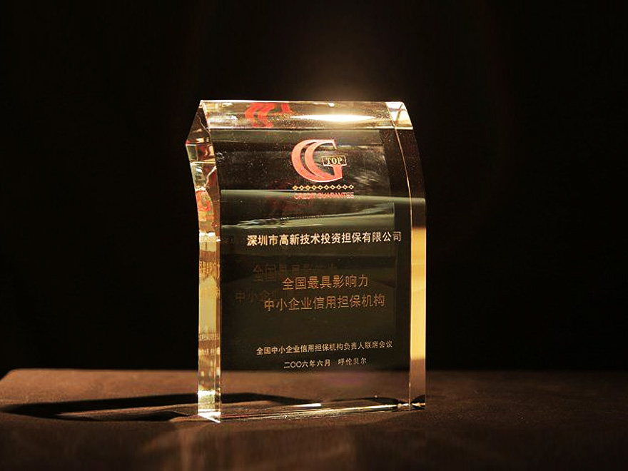 2006 全国最具影响力中小企业信用担保机构